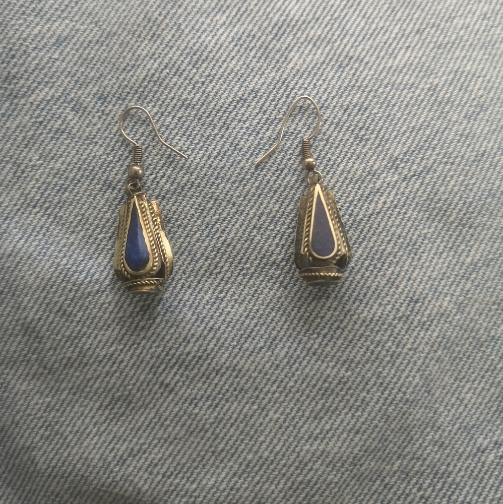 Bohemian Rustic Asian Hand Made Drop Earrings